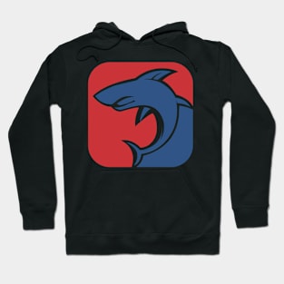 red blue shark Hoodie